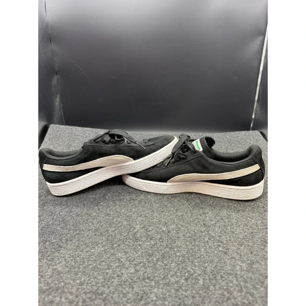Puma Suede Classic Womens Black White Low Top Sneakers 355462 01 Size 8.5